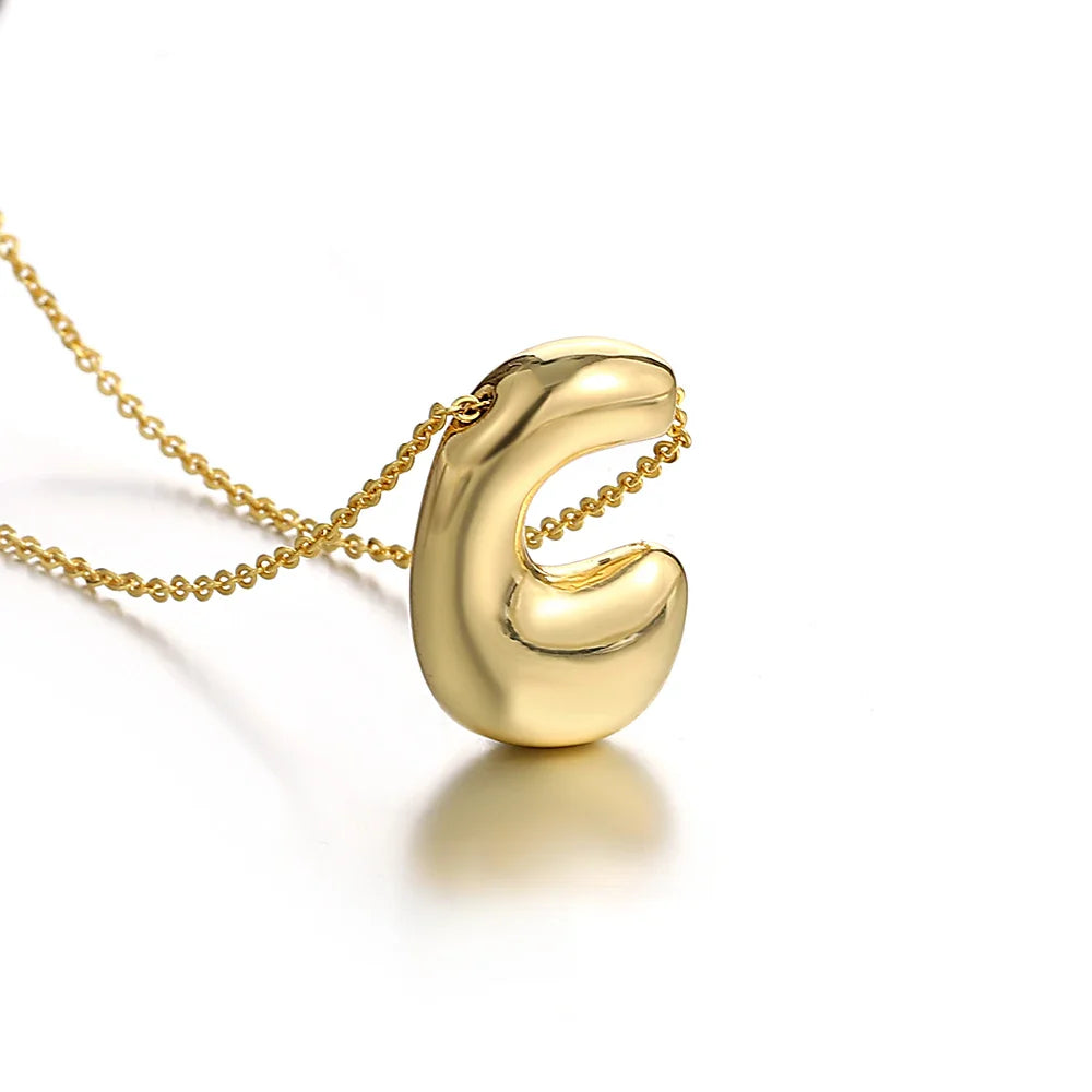 Chunky Letter Balloon Necklace