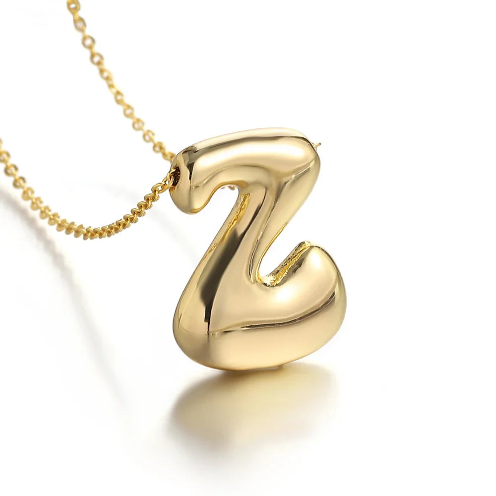 Chunky Letter Balloon Necklace