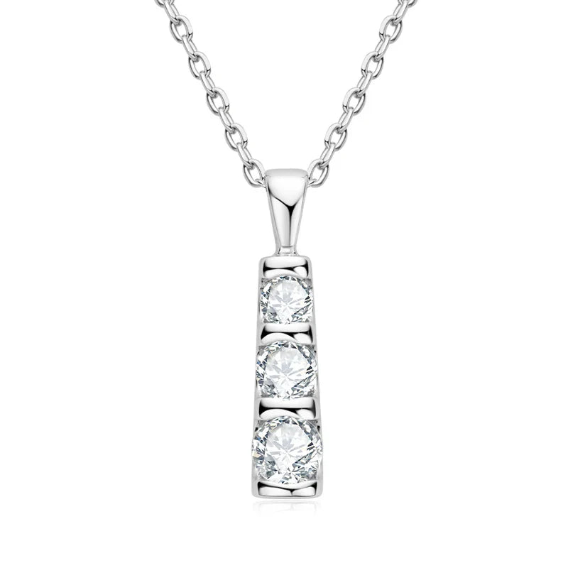 Triple Inlaid Spark Gold Necklace