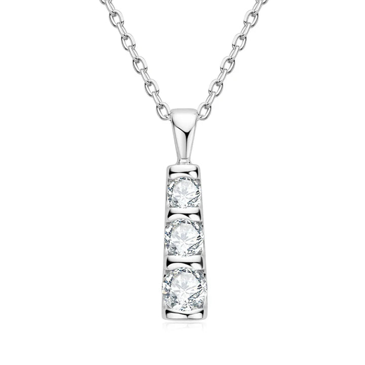 Triple Inlaid Spark Gold Necklace