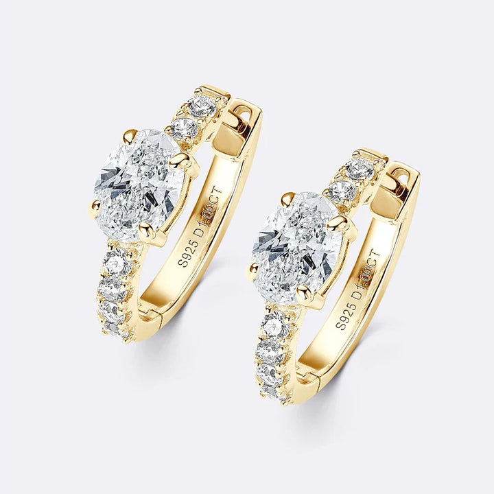 Hoop Gold Crystal Earrings