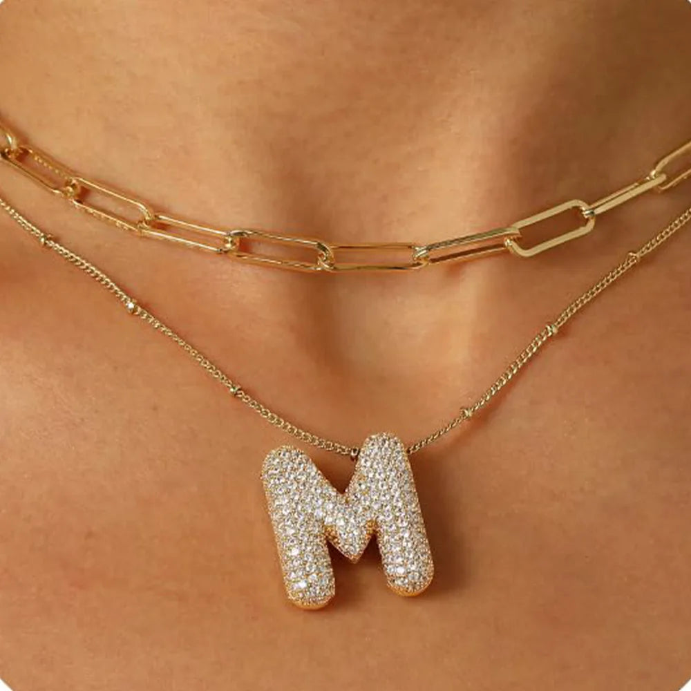 A-Z Sparkly Letter Necklace
