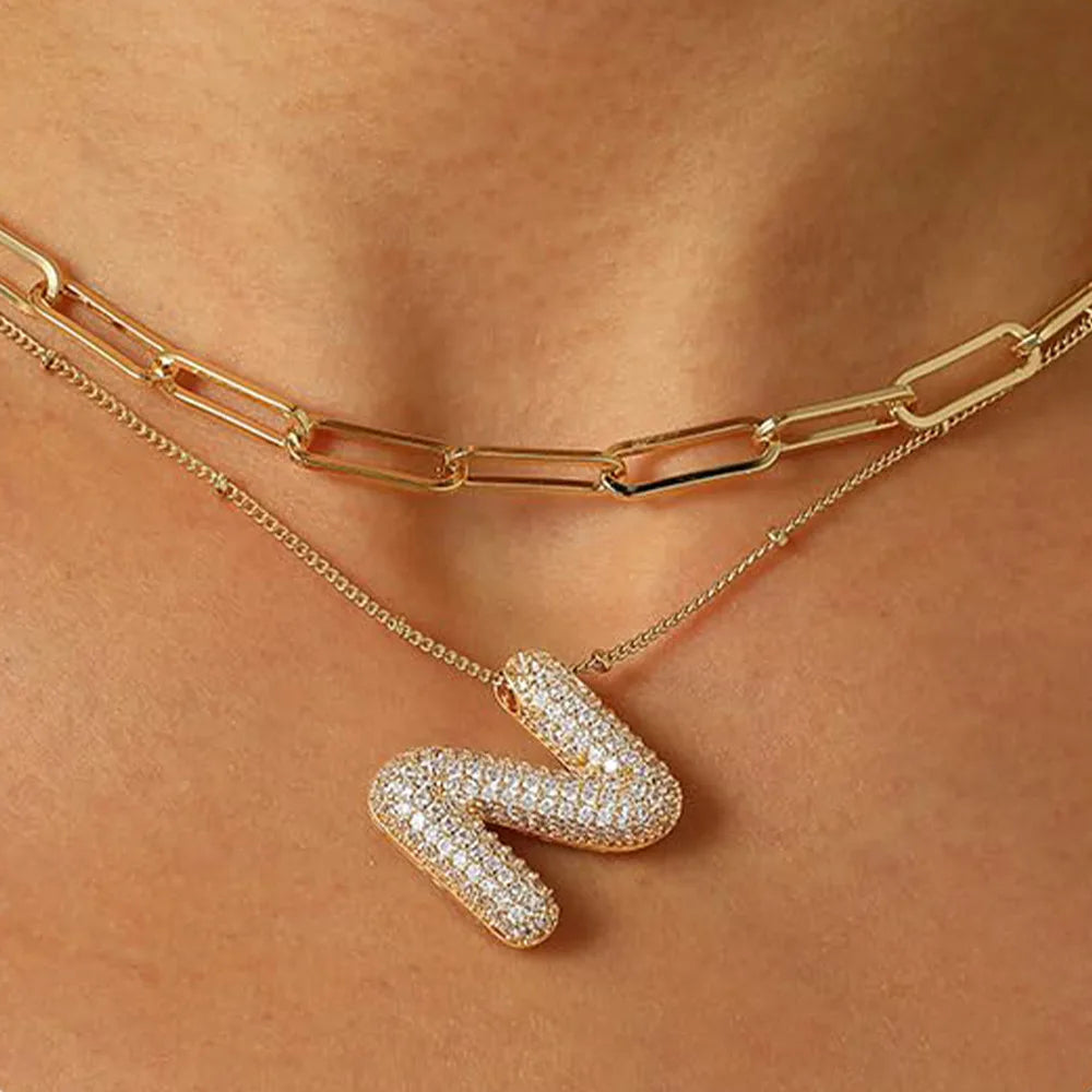 A-Z Sparkly Letter Necklace