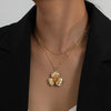 Chic Metal Flower Pendant Necklace