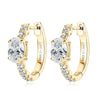 Hoop Gold Crystal Earrings