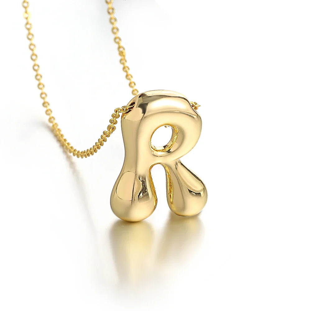 Chunky Letter Balloon Necklace