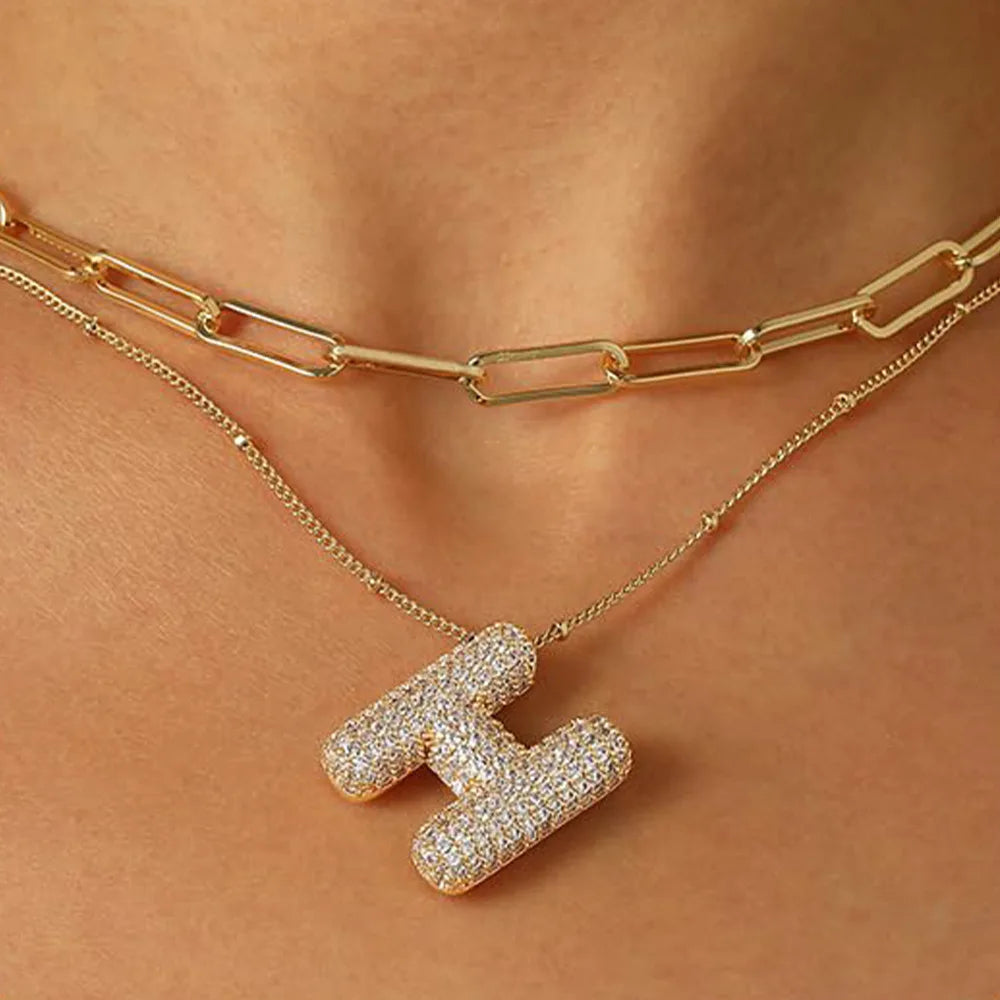 A-Z Sparkly Letter Necklace
