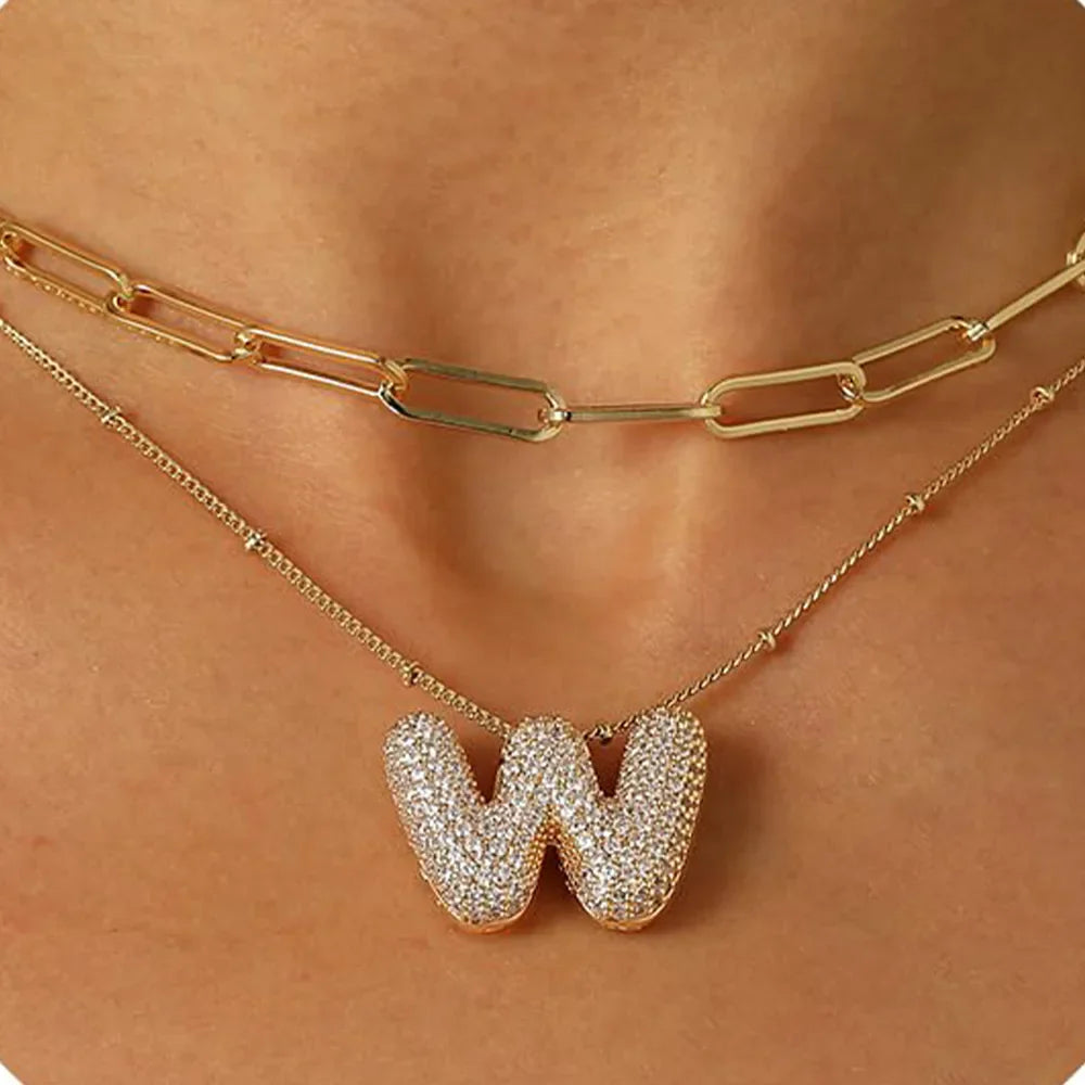 A-Z Sparkly Letter Necklace
