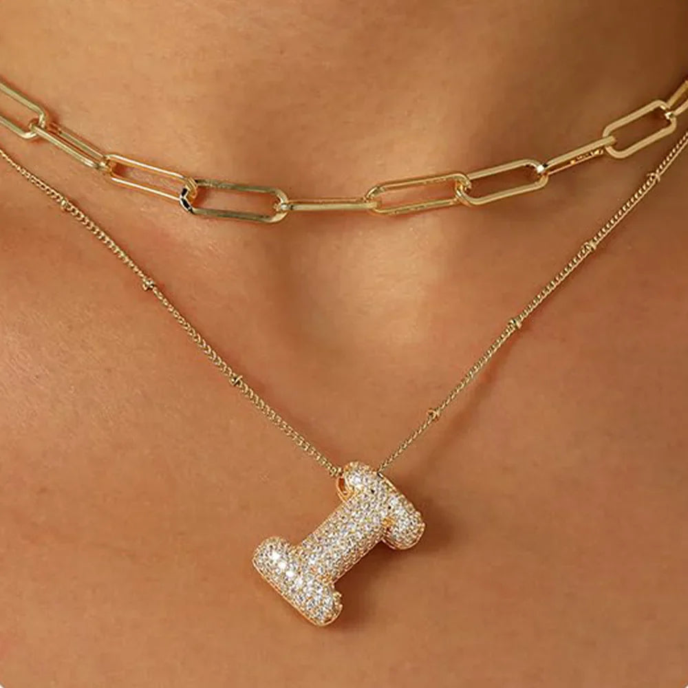 A-Z Sparkly Letter Necklace