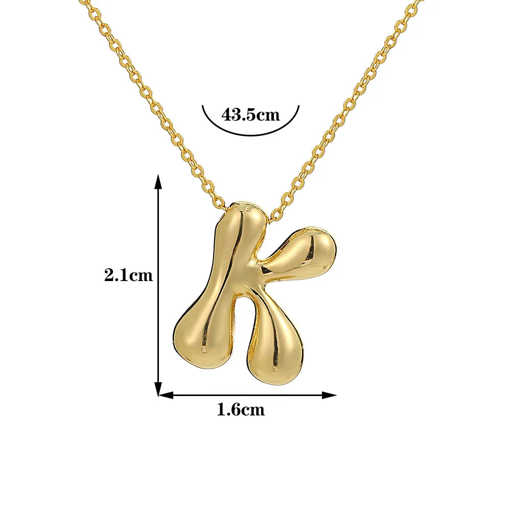 Chunky Letter Balloon Necklace