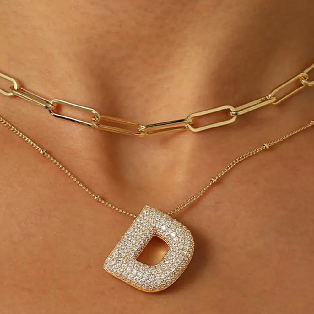 A-Z Sparkly Letter Necklace