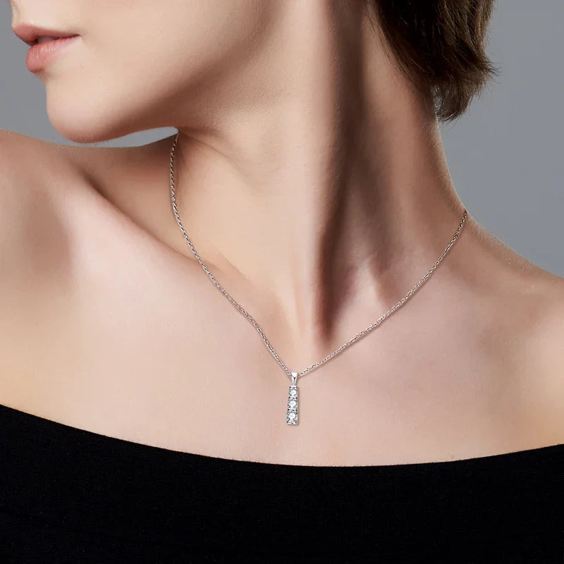 Triple Inlaid Spark Gold Necklace