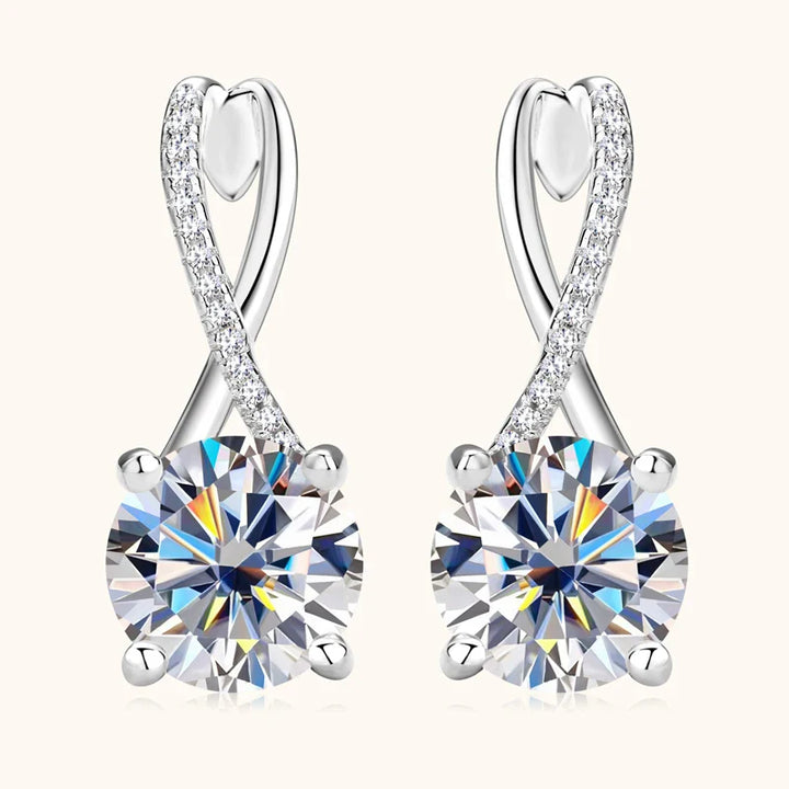 Crystal Drop Huggie Earrings