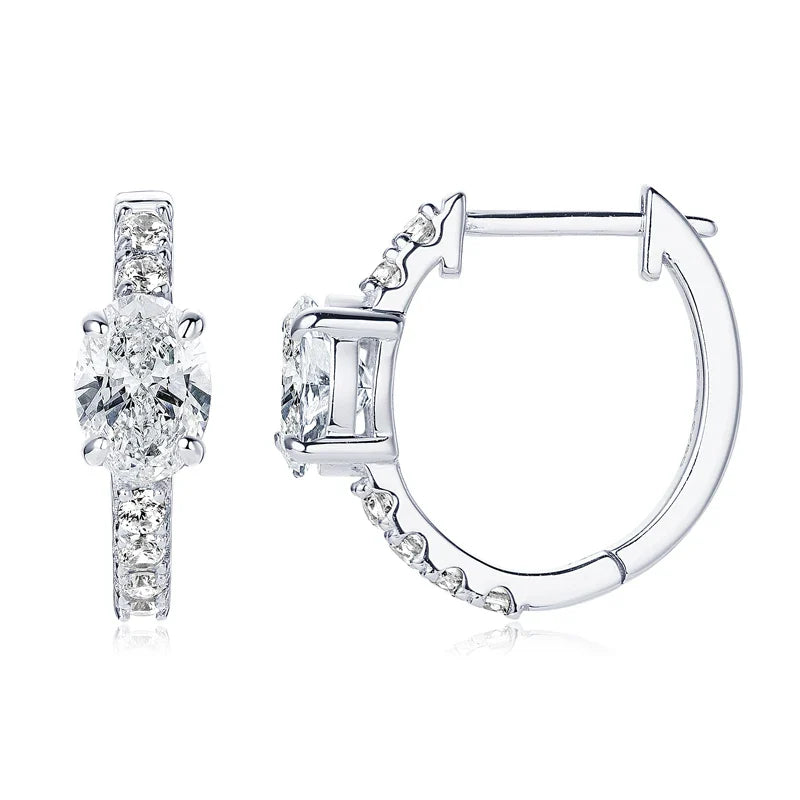 Hoop Gold Crystal Earrings