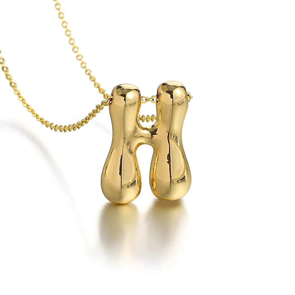 Chunky Letter Balloon Necklace