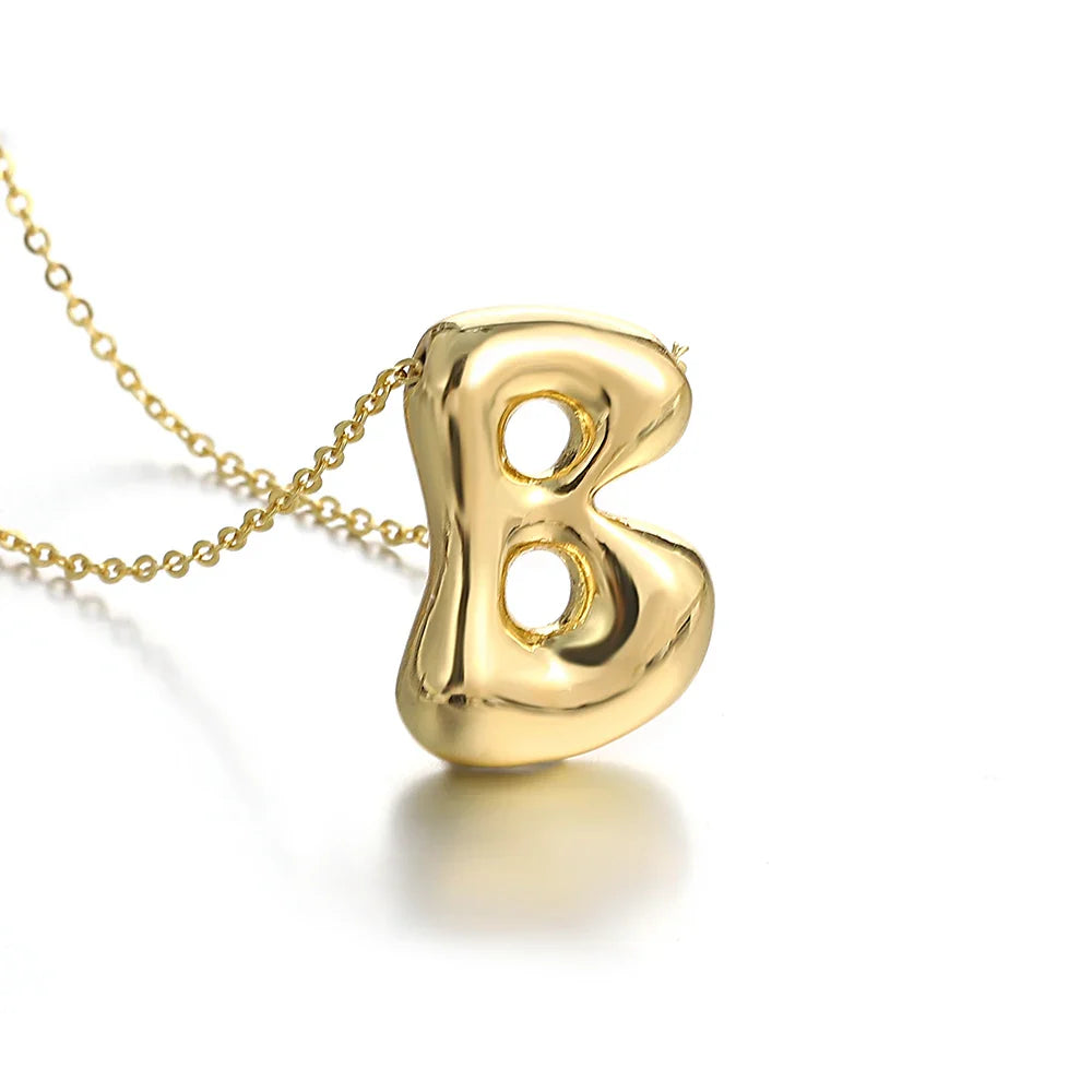 Chunky Letter Balloon Necklace