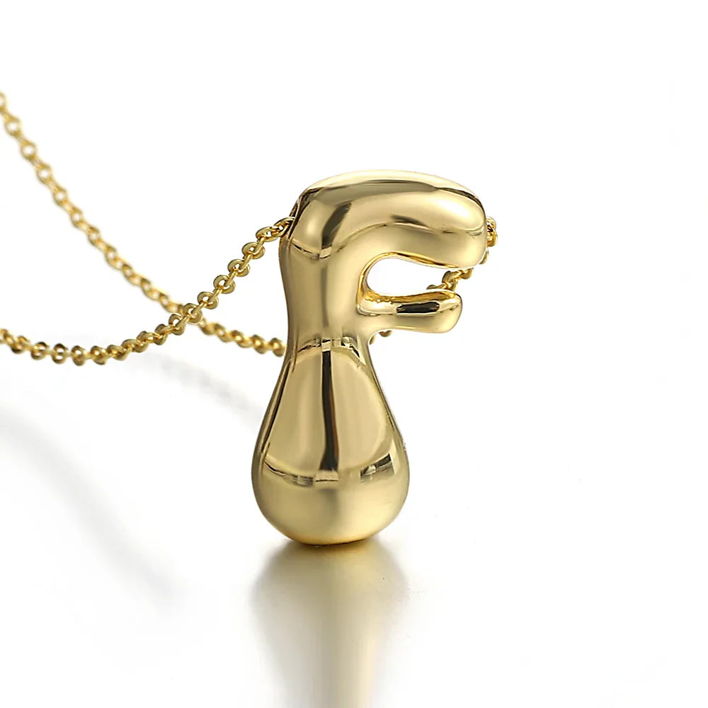 Chunky Letter Balloon Necklace