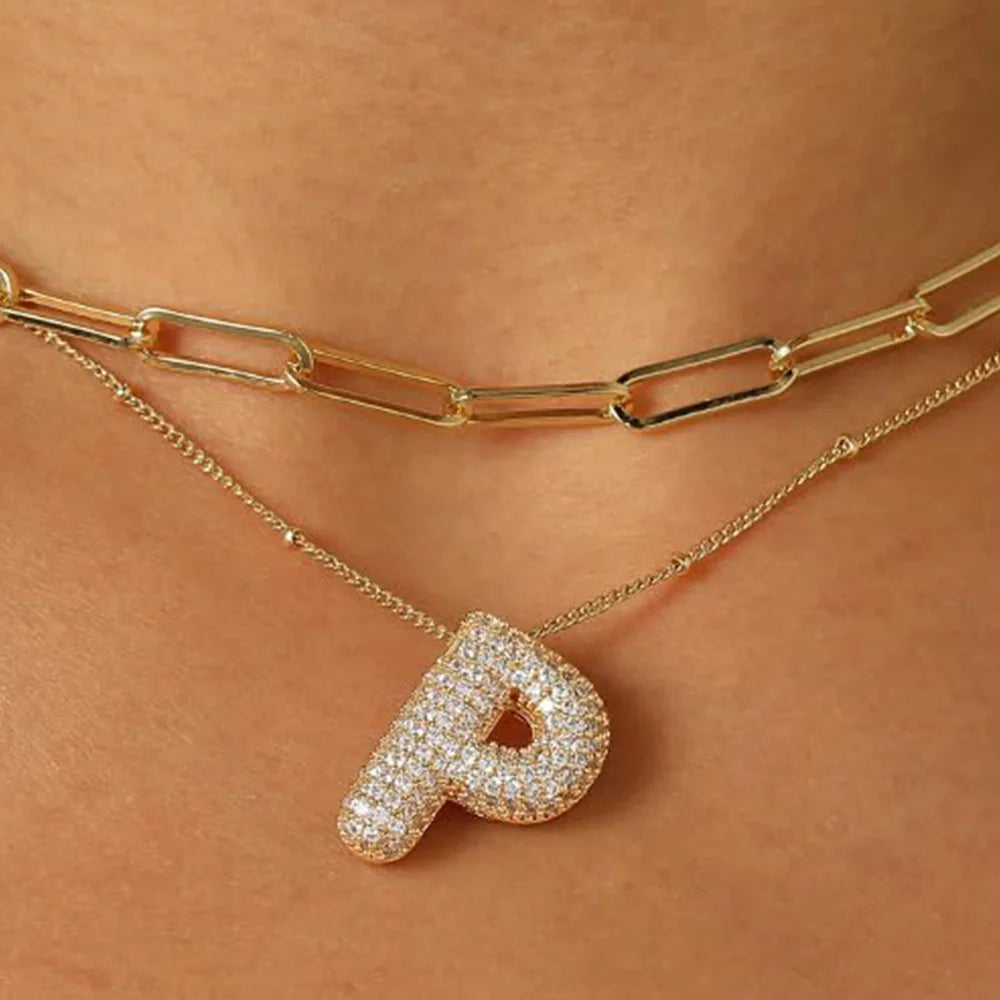 A-Z Sparkly Letter Necklace