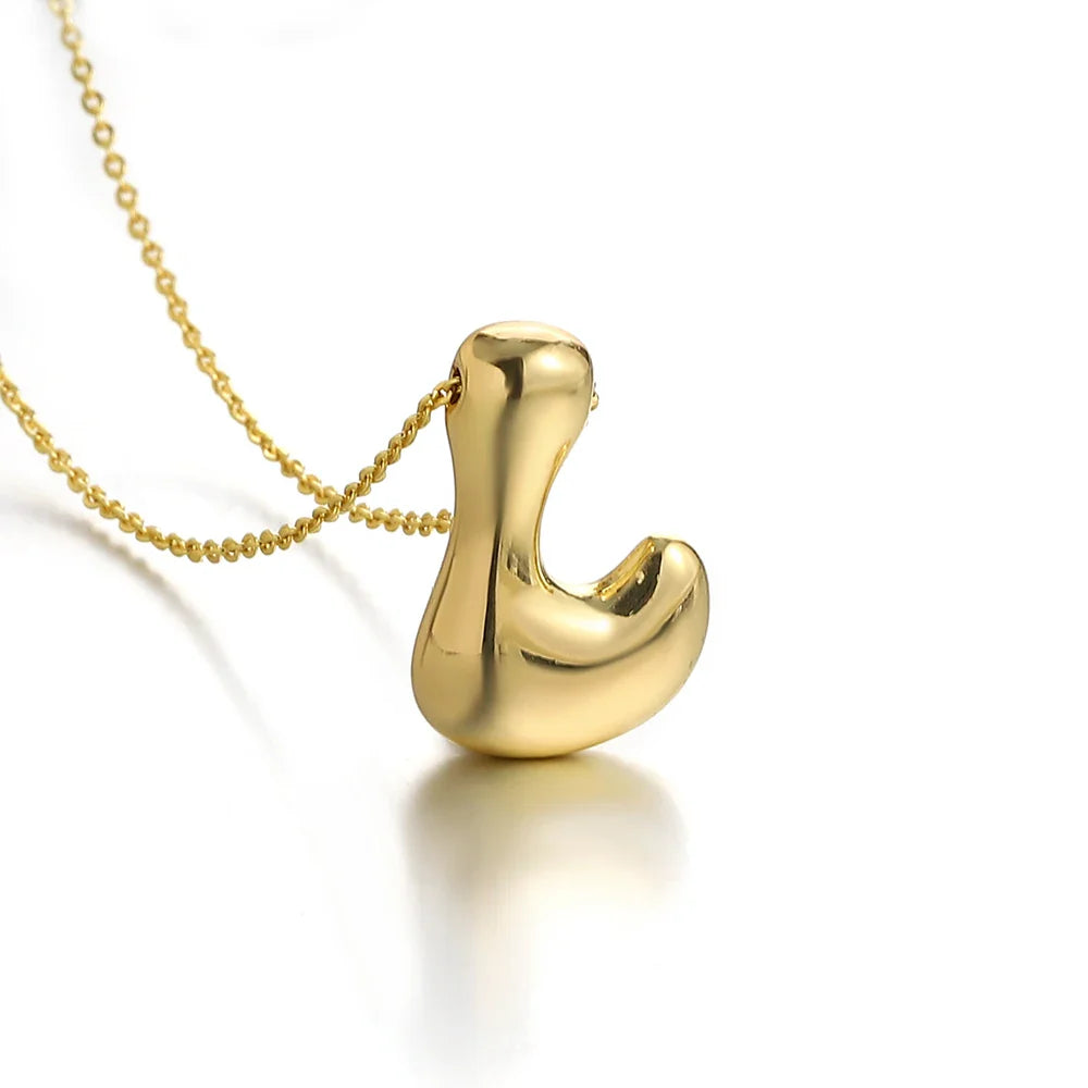 Chunky Letter Balloon Necklace