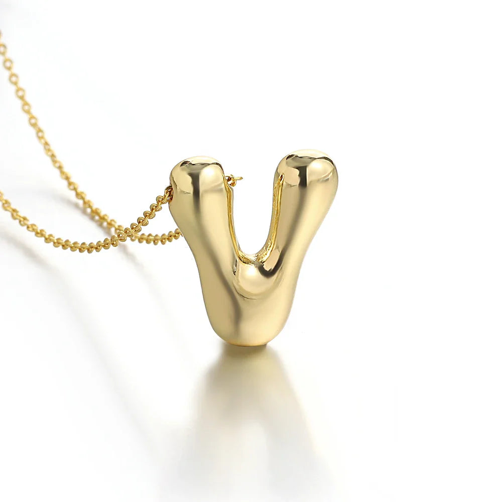 Chunky Letter Balloon Necklace