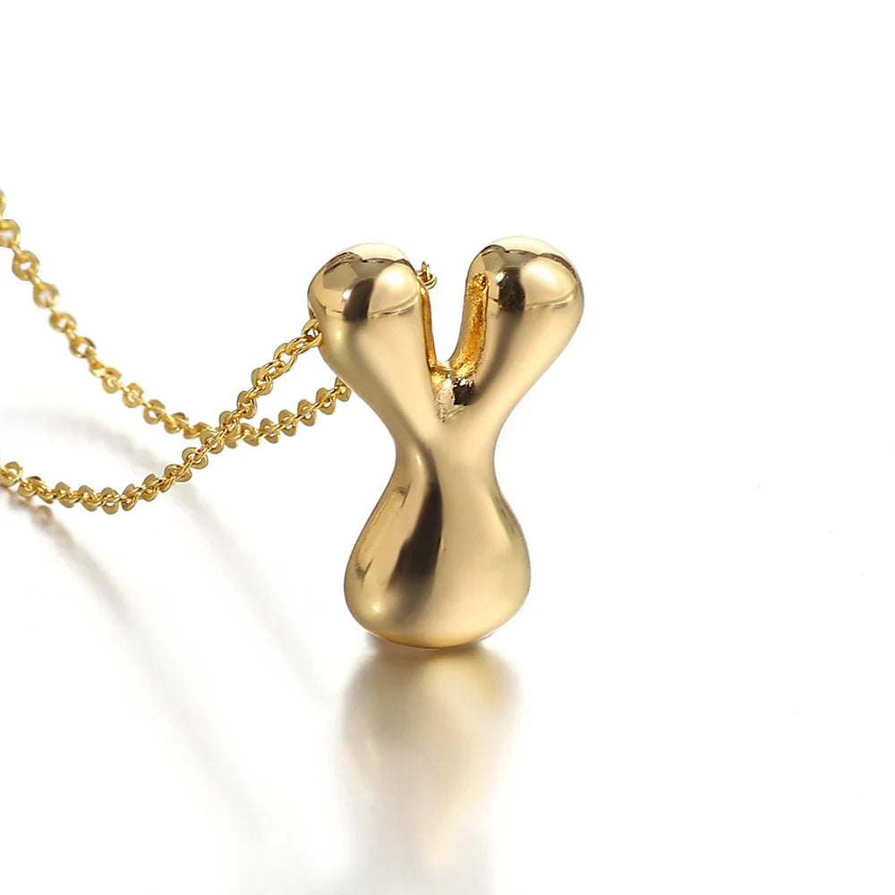 Chunky Letter Balloon Necklace