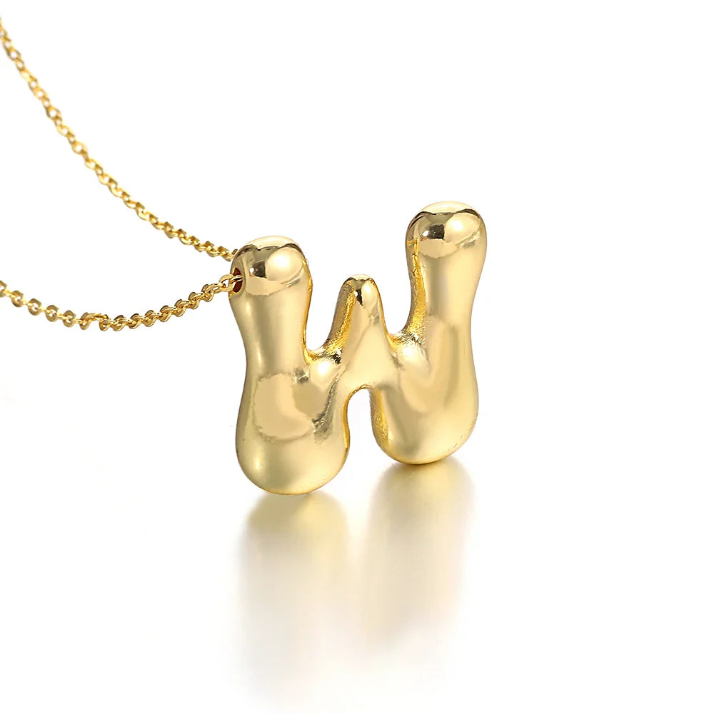 Chunky Letter Balloon Necklace