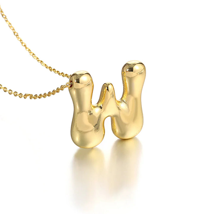 Chunky Letter Balloon Necklace