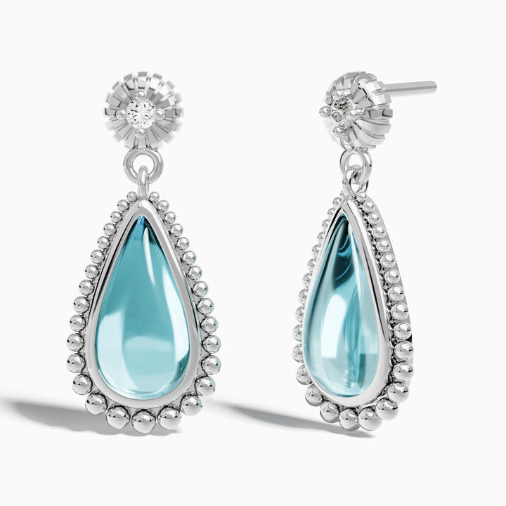 Desert Teardrop Earrings - Aquamarine