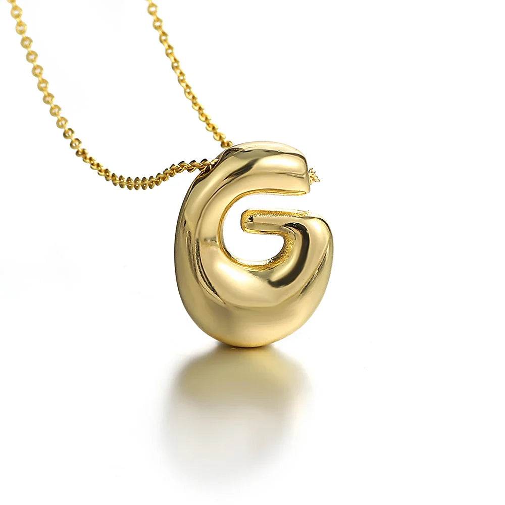 Chunky Letter Balloon Necklace