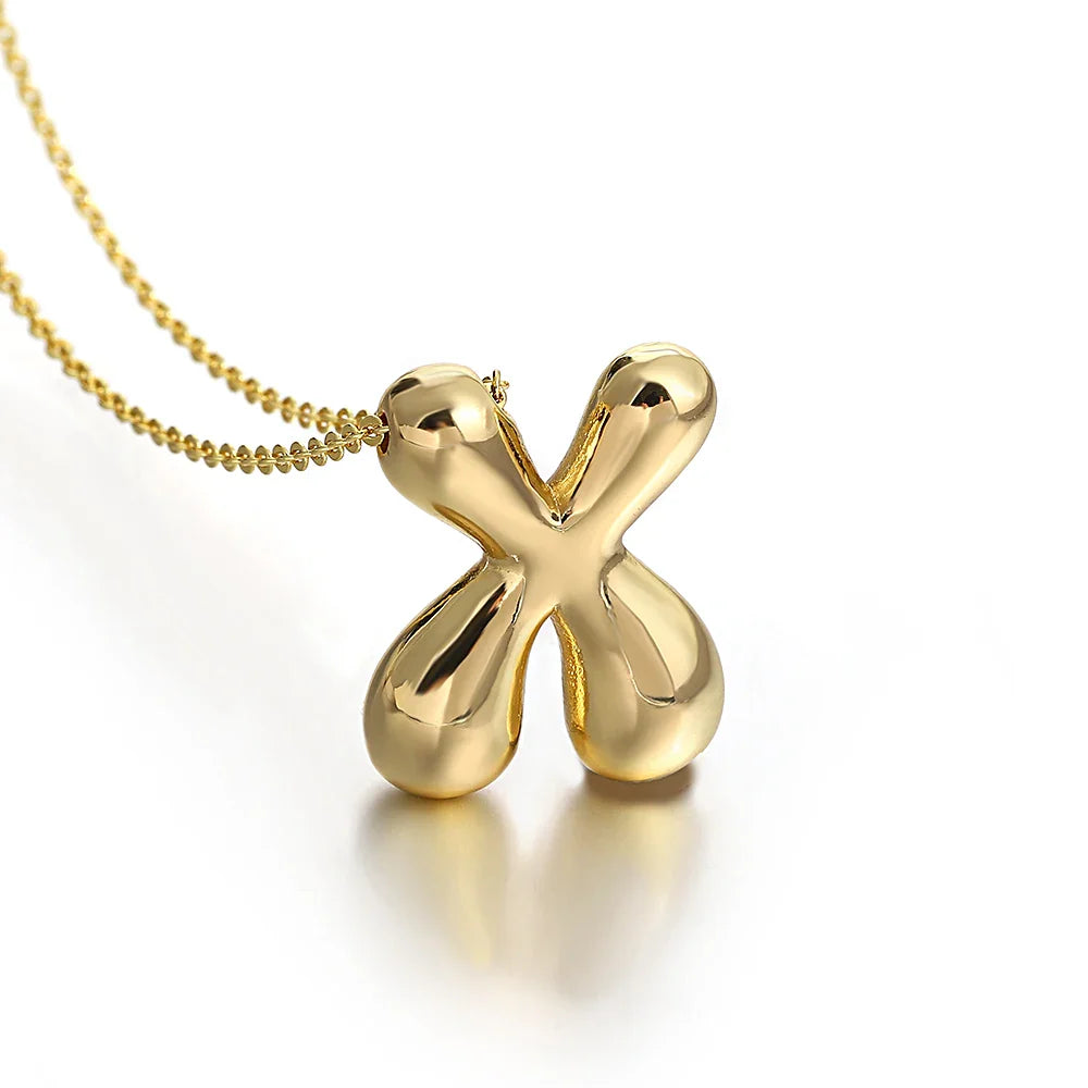 Chunky Letter Balloon Necklace