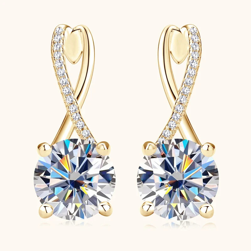 Crystal Drop Huggie Earrings