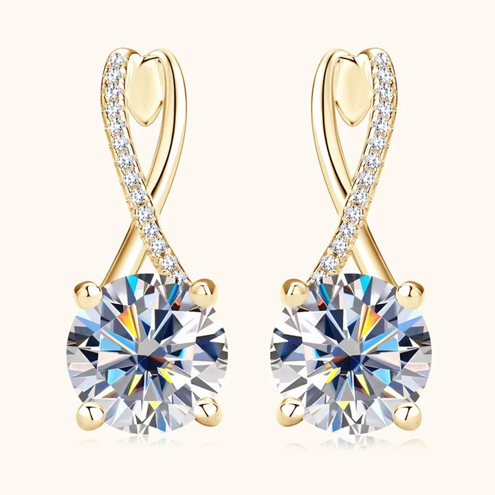 Crystal Drop Huggie Earrings
