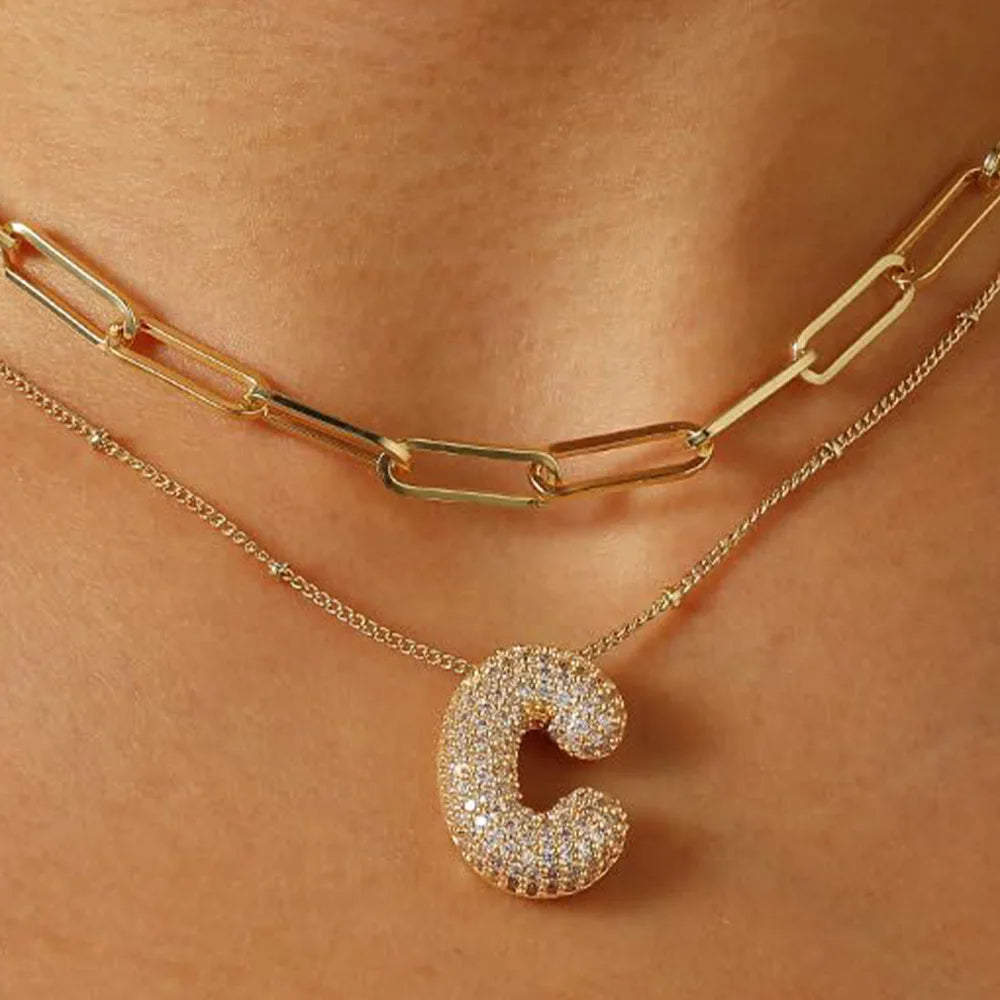 A-Z Sparkly Letter Necklace