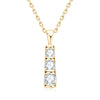 Triple Inlaid Spark Gold Necklace