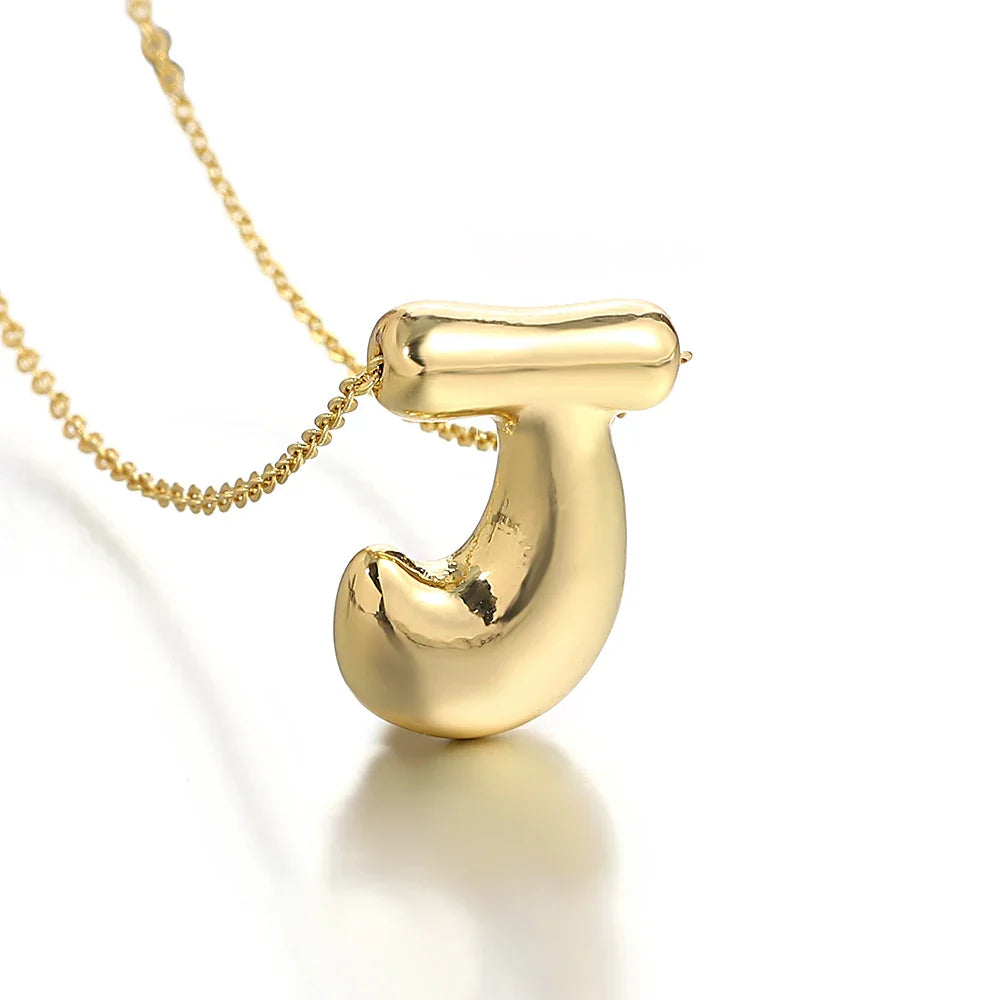 Chunky Letter Balloon Necklace
