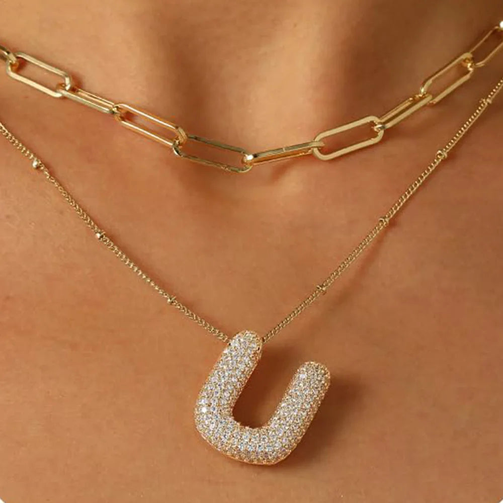 A-Z Sparkly Letter Necklace
