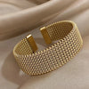 Elegant Braided Mesh Bracelet with Open Design