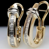 Vintage gold and diamond earrings