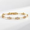 Sophisticated Gold Bracelet with Sparkling Zirconias