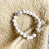 Natural Gemstone Bracelet with Paw & Heart Charm – Handcrafted Design