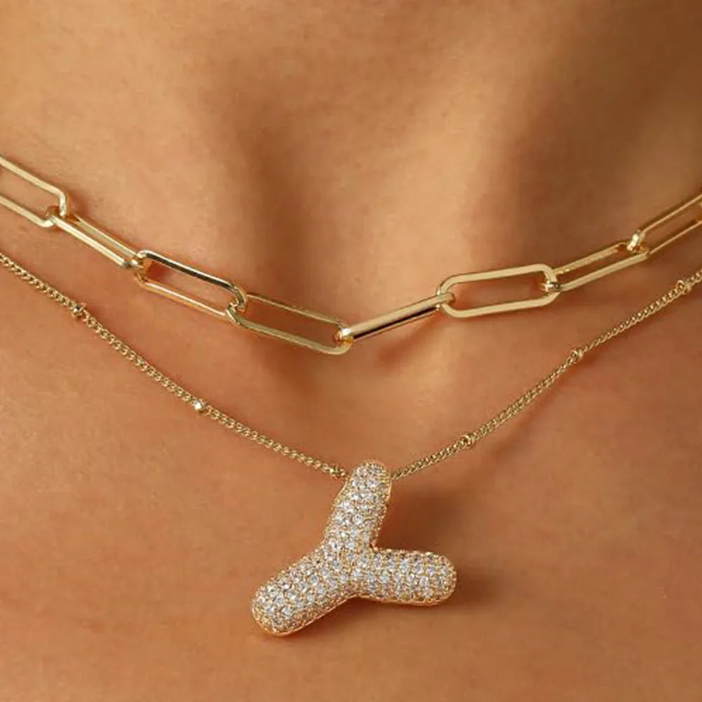 A-Z Sparkly Letter Necklace