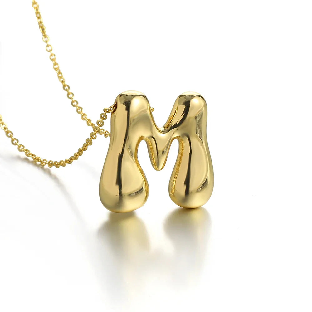 Chunky Letter Balloon Necklace