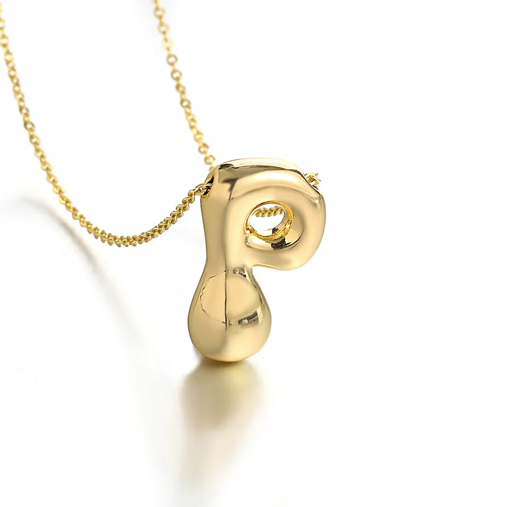 Chunky Letter Balloon Necklace