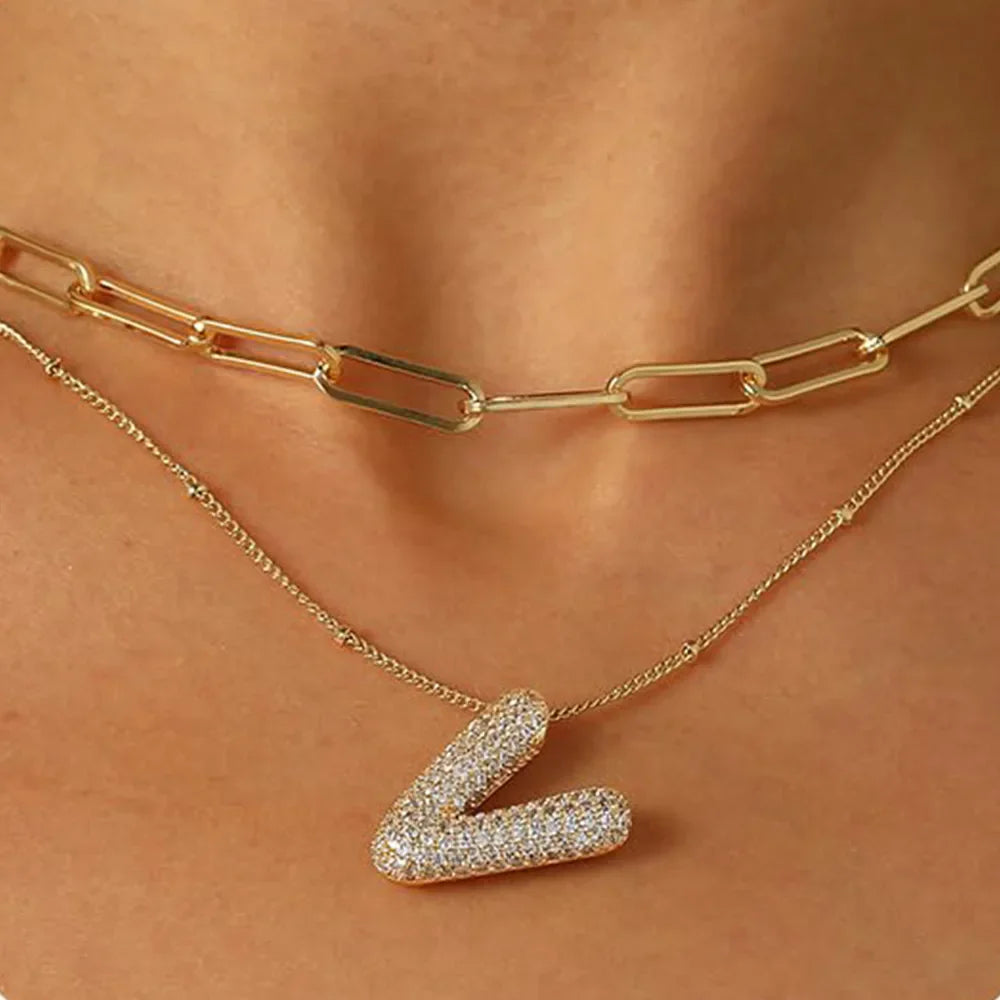 A-Z Sparkly Letter Necklace
