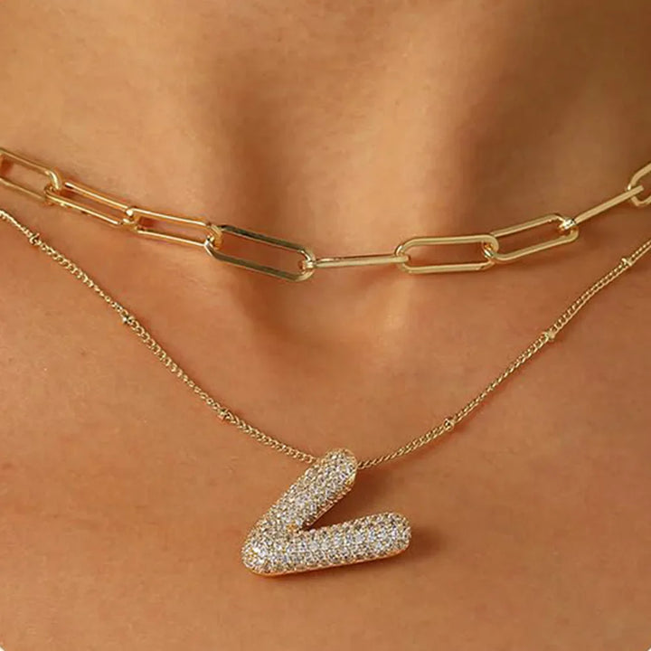 A-Z Sparkly Letter Necklace