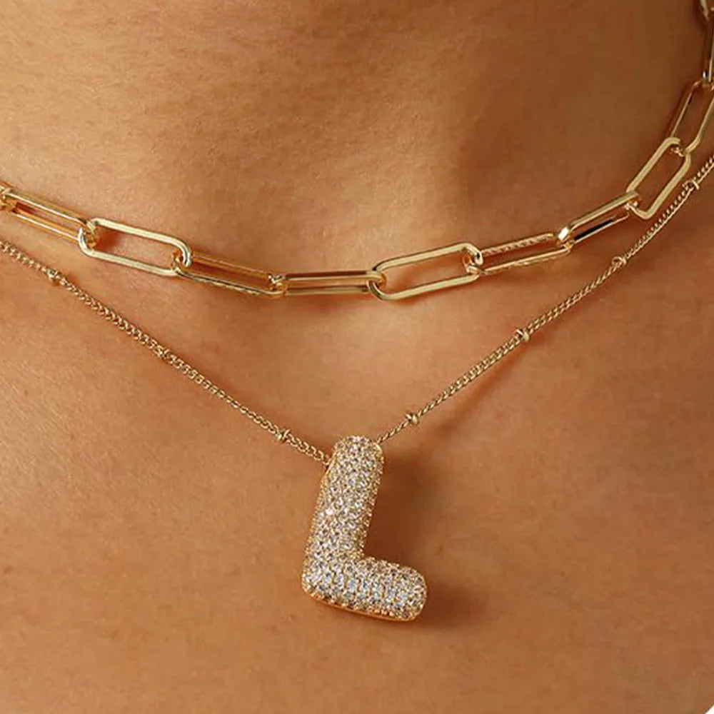 A-Z Sparkly Letter Necklace