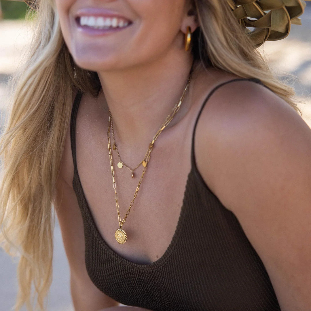 Funky Buddha Necklace | Gold