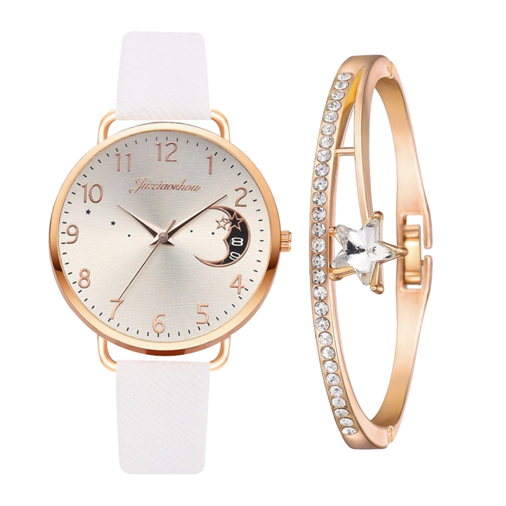 Daniela | Moon Dial Watch & Bracelet Set