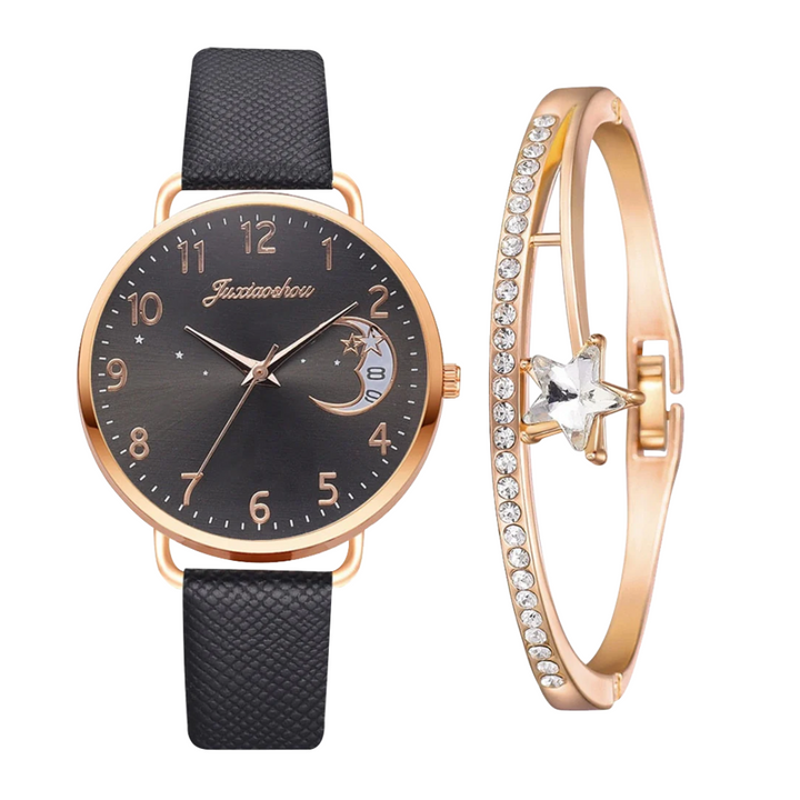 Daniela | Moon Dial Watch & Bracelet Set