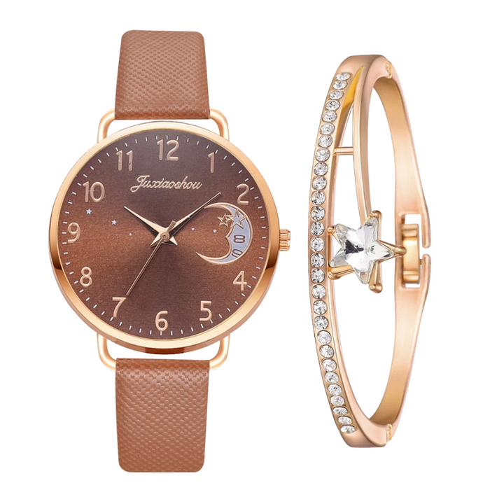 Daniela | Moon Dial Watch & Bracelet Set